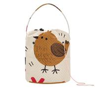 GuoChe Petit sac de rangement avec trous « I Love Your Valentine » en forme d'oiseau de dessin animé pour fournitures artistiques