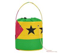 GuoChe Petit sac de rangement pour crochet avec trous Motif drapeau national de S ? o Tomé et Principe