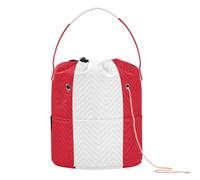 GuoChe Petit sac de rangement pour crochet avec trous Motif drapeau national du Pérou