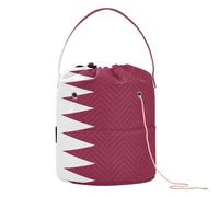 GuoChe Petit sac de rangement pour crochet avec trous Motif drapeau national du Qatar