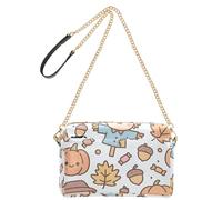 GuoChe Petits sacs à bandoulière pour femme, en cuir végétalien, sac à main imperméable, pour Halloween, récolte d'automne