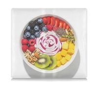 GuoChe Porte-carte d'identité en cuir pour homme et femme, accessoires de camion pour cartes, documents essentiels, permis de conduire, image de bol de fruits et de baies