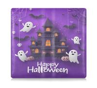 GuoChe Porte-carte d'identité en cuir pour homme et femme - Étui d'accessoires de comparaison pour cartes, documents essentiels, permis de conduire - Halloween rempli