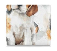 GuoChe Porte-carte en cuir pour homme et femme, parfait pour voiture, permis de conduire, permis de conduire, chiot beagle mignon, aquarelle, art