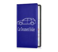 GuoChe Porte-carte grise et assurance auto Noir, bleu marine, celui qui est | Porte-permis de conduire en cuir synthétique pour carte d'assurance permis de conduire, papiers pour homme et femme, taille 1