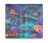 GuoChe Porte-carte grise et d'assurance en cuir de qualité supérieure pour homme et femme, parfait pour voiture, pour documents, cartes, permis de conduire, château d'Halloween sous l'eau