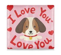 GuoChe Porte-carte grise et d'assurance en cuir pour homme et femme, accessoires pour documents essentiels, permis de conduire, cartes « I Love Your Valentine Dog »