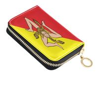 GuoChe Porte-cartes de crédit RFID pour femme Drapeau de la Sicile
