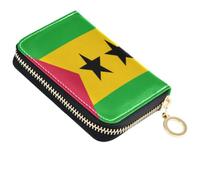 GuoChe Porte-cartes de crédit RFID pour femme Drapeau national de S?o Tomé