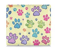 GuoChe Porte-cartes en cuir de qualité supérieure pour homme et femme - Porte-cartes d'assurance pour conducteur, voiture, remorque, moto, bateau - Motif patte de chien colorée - Jaune