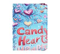 GuoChe Porte-documents en cuir de qualité supérieure pour la Saint-Valentin, arbre d'amour, cœur, bonbon, cœurs - Porte-documents pour cartes d'immatriculation et d'assurance - Pour cartes d'identité