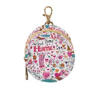 GuoChe Porte-tétine avec motif floral et cœurs de pêche Happy Valentine's Day Nouveau-né Fille Porte-monnaie Porte-monnaie Porte-monnaie Pochette de rangement