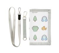 GuoChe Portefeuille à trois volets pour garçons de 9 à 12 ans, mini sac à main pour sports de plein air, poche pour pièces de monnaie et porte-cartes, accessoire de voyage Ute animaux et articles