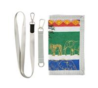 GuoChe Portefeuille à trois volets pour garçons - Pour les sports de plein air - Pour enfants - Pour cartes de crédit et d'identité - Petit porte-monnaie - Culture d'Afrique du Sud