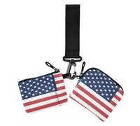 GuoChe Portefeuille double bracelet drapeau des États-Unis d'Amérique pour femme