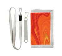 GuoChe Portefeuille fantaisie de voyage pour enfants de 6 à 18 ans avec porte-cartes de crédit et argent - Tourbillon rouge et jaune