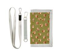 GuoChe Portefeuille fantaisie de voyage pour enfants de 6 à 18 ans avec porte-cartes de crédit et espèces Motif écureuil de Noël