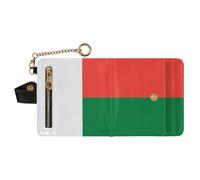 GuoChe Portefeuille pliable en cuir PU avec drapeau national de Madagascar pour femme