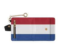 GuoChe Portefeuille pliable en cuir synthétique pour femme, Drapeau des Pays-Bas Caraïbes, one size, Moderne
