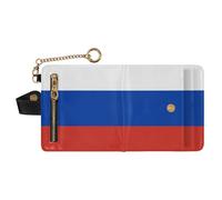 GuoChe Portefeuille pliable en cuir synthétique pour femme, Drapeau national de la Russie, one size, Moderne