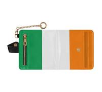 GuoChe Portefeuille pliable en cuir synthétique pour femme, Drapeau national de l'Irlande, one size, Moderne