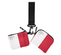 GuoChe Portefeuilles à double poignet avec drapeau national de Malte pour femme