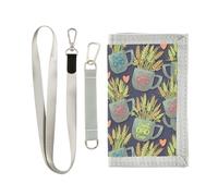 GuoChe Portefeuilles pour garçons et filles de 6 à 18 ans, poche zippée pour pièces de monnaie, tasse Best Dad Ever et motif blé