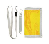 GuoChe Portefeuilles pour garçons et filles de 6 à 18 ans, poche zippée pour pièces de monnaie, tourbillon jaune