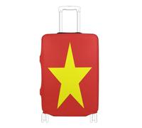 GuoChe Protecteur de bagage multi-tailles pour la plupart des bagages standard, élastique et extensible, résistant aux rayures, protection de valise pour voyage, Drapeau du Vietnam, S 18-20 in