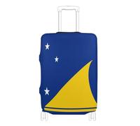 GuoChe Protecteur de bagage multi-tailles pour la plupart des bagages standard, élastique et extensible, résistant aux rayures, protection de valise pour voyage, Drapeau des Tokélaou, L 26-28 in
