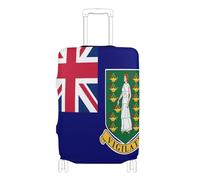 GuoChe Protecteur de bagage multi-tailles pour la plupart des bagages standard, élastique et extensible, résistant aux rayures, protection de valise pour voyage, Drapeau des îles Vierges britanniques
