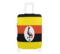 GuoChe Protecteur de bagage multi-tailles pour la plupart des bagages standard, élastique et extensible, résistant aux rayures, protection de valise pour voyage, Drapeau de l'Ouganda, S 18-20 in