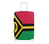 GuoChe Protecteur de bagage multi-tailles pour la plupart des bagages standard, élastique et extensible, résistant aux rayures, protection de valise pour voyage, Drapeau Vanuatu, L 26-28 in, Vintage