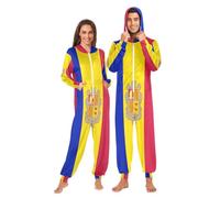 GuoChe Pyjama à capuche unisexe pour adultes, Drapeau national d'Andorre, Medium