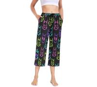 GuoChe Pyjama confortable et élégant pour femme Motif visages de chat S-XXL, coloré, Large