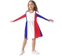 GuoChe Robe à manches longues confortable et douce pour un usage quotidien de 3 à 11 ans, Drapeau de la Guyane française, 3 ans