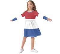 GuoChe Robe à manches longues confortable et douce pour un usage quotidien de 3 à 11 ans, Drapeau des Pays-Bas Caraïbes, 4 ans