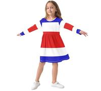 GuoChe Robe à manches longues confortable et douce pour un usage quotidien de 3 à 11 ans, Drapeau national du Costa Rica, 3 ans