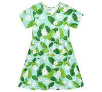 GuoChe Robe d'été à manches courtes pour fille, Feuilles vertes menthe