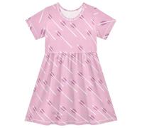 GuoChe Robes décontractées à manches courtes pour filles, Blush Purple, 5-6