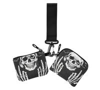 GuoChe Rock on Skull Bat Halloween Art Portefeuille pour femme