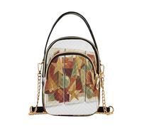 GuoChe Sac à bandoulière géométrique en origami pour femme avec chaîne matelassée, sac à main pour téléphone, sac à main