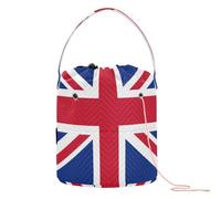 GuoChe Sac à crochet avec drapeau du Royaume-Uni Union Jack pour crochet, sac fourre-tout portable pour crochet et tricot