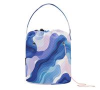 GuoChe Sac à crochet avec trous pour crochet et accessoires de tricot Motif abstrait aquarelle