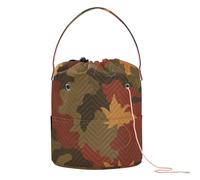 GuoChe Sac à crochet en érable Camouflage Sac de tricot Sac de rangement portable pour aiguilles de rangement pour fournitures d'art Crochet