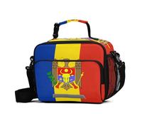 GuoChe Sac à déjeuner avec drapeau national de la Moldavie avec bandoulière réglable pour fille