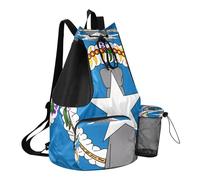 GuoChe Sac à dos avec cordon de serrage et poches - Étanche, Drapeau des îles Mariannes du Nord, One Size