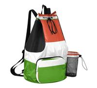 GuoChe Sac à dos de sport avec cordon de serrage et poche pour bouteille d'eau - Séparation sèche et humide, Drapeau national de Madagascar, One Size, Sacs à dos d'écolier pour enfants