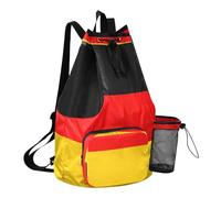 GuoChe Sac à dos de sport avec cordon de serrage et porte-bouteille d'eau - Séparation sèche et humide, Drapeau national de l'Allemagne, One Size, Sacs à dos d'écolier pour enfants