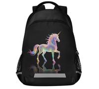 GuoChe Sac à dos d'école pour ordinateur portable pour enfants | Avec bande réfléchissante 43,2 cm Drapeau arc-en-ciel vintage Gay Pride LGBTQ Galaxy